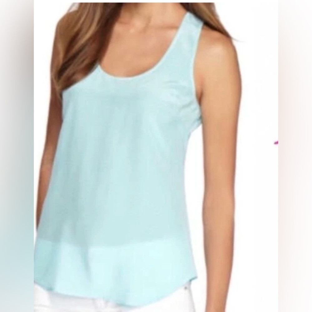 Lilly Pulitzer Silk Alyssa Blue and White Stripe Top